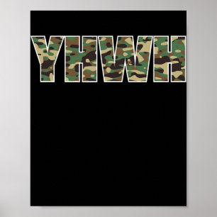 Camouflage YHWH Yahweh Christian Camo Hunting  Poster