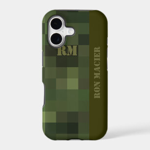 camouflaged chequered green