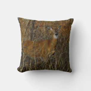 Camouflaged Deer Throw Pillow