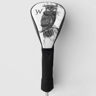 Camouflaged Owl on Marble Golf Head Cover