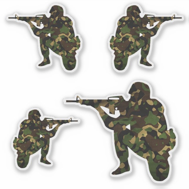 Camouflaged Soldier Pack (Front)