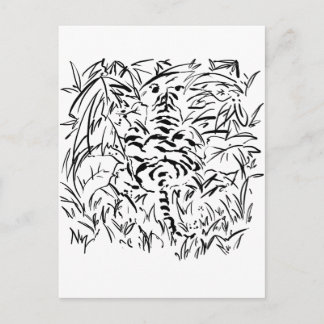 camouflaged Tiger Postcard