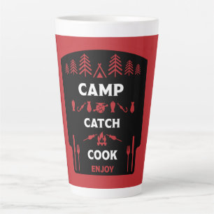 Camp And Catch Fishing   Latte Mug