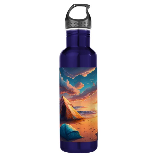 Camp at Sunrise 710 Ml Water Bottle (Front)