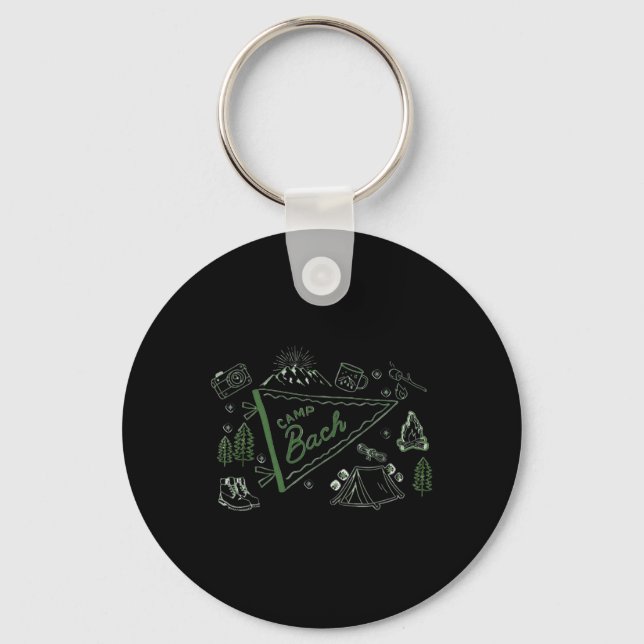 Camp Bach Adventure Camping Bachelorette Party The Key Ring (Front)