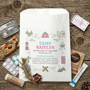 Camp Bach Bachelorette Weekend Party Survival Kit Favour Bag