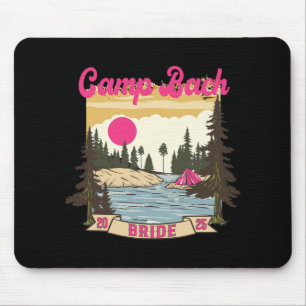 Camp Bach Bride Bridesmaid Retro Camping Bachelore Mouse Pad