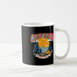 Camp Bach Bride Squad 2025 Retro Camping Bachelore Coffee Mug