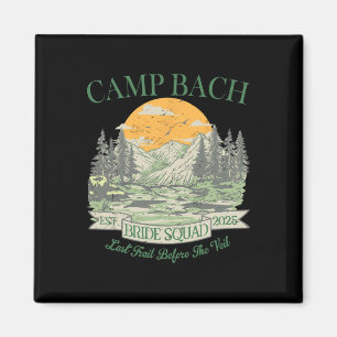 Camp Bach Bride Squad Retro Camping Bachelorette P Magnet