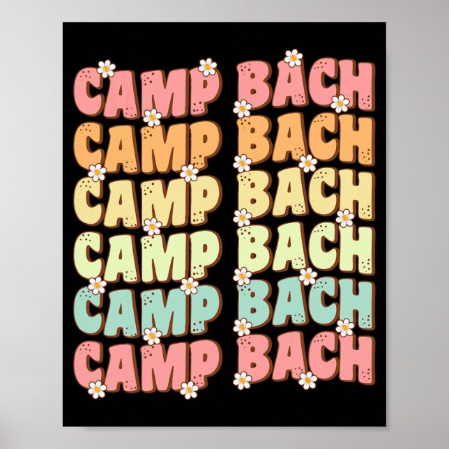Camp Bach Groovy Bride Squad Camping Bachelorette  Poster (Front)
