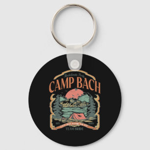 Camp Bach Vintage Team Bride Camping Bachelorette  Key Ring