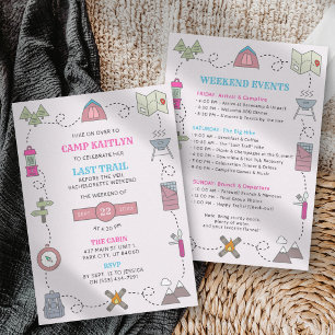 Camp Bach Weekend Bachelorette Party Itinerary Invitation