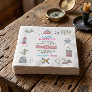Camp Bach Wilderness Bachelorette Party Napkin