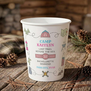 Camp Bach Wilderness Bachelorette Party Paper Cups