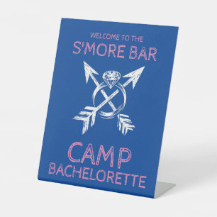 Camp Bachelorette 8X10 Pedestal Sign
