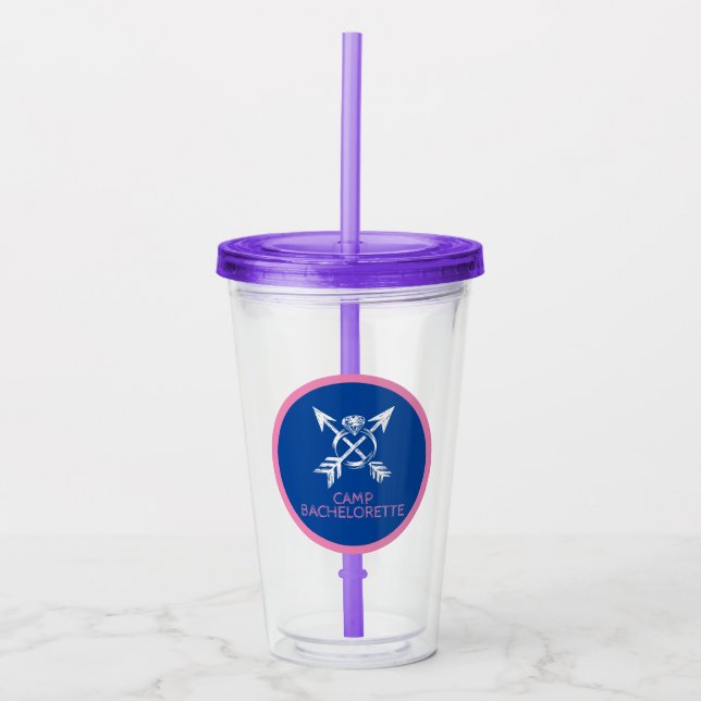 Camp Bachelorette Acrylic Tumbler (Front)