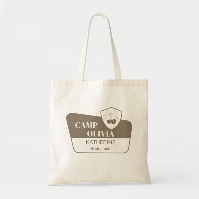 Camp Bachelorette Bridesmaid Tote Bag (Front)