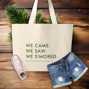 Camp Bachelorette Camping Funny Bridesmaids Gift Large Tote Bag