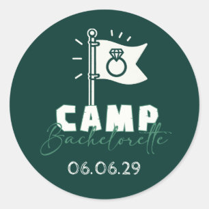 Camp Bachelorette Classic Round Sticker