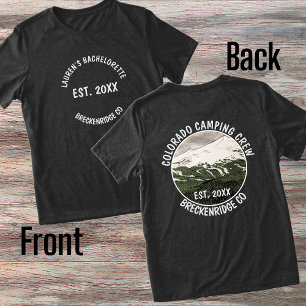 Camp Bachelorette Colorado Camping Crew Tri-Blend Shirt