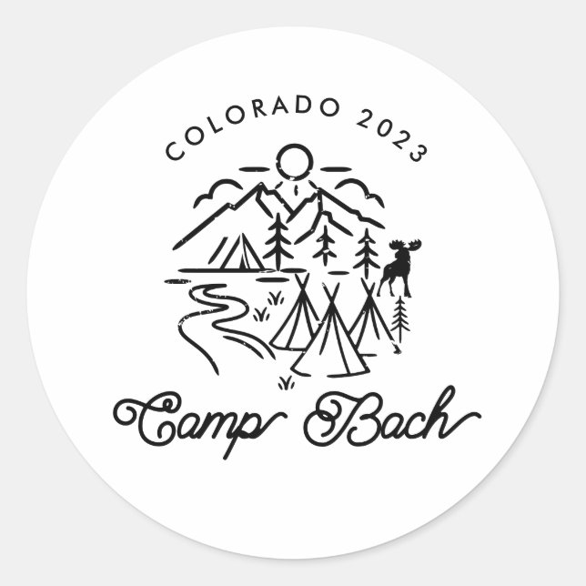 Camp Bachelorette Custom Sticker (Front)