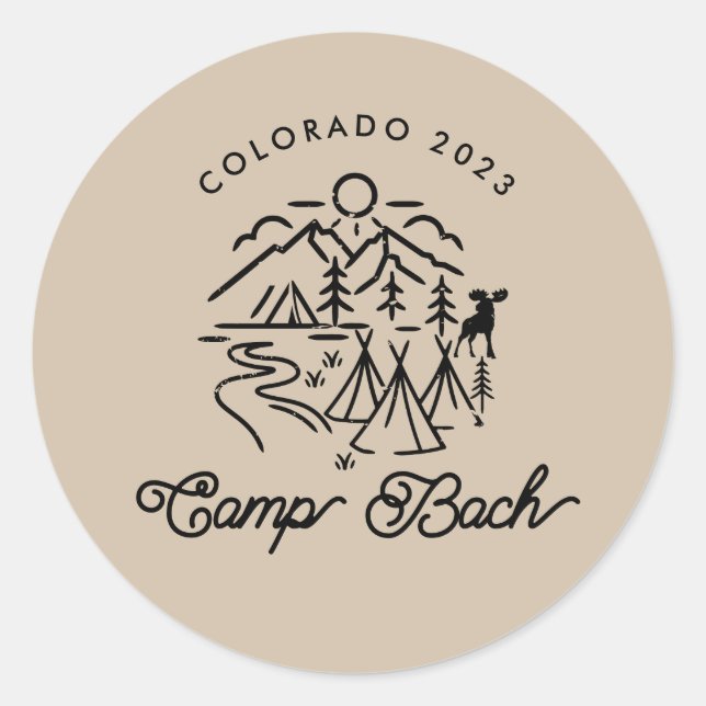 Camp Bachelorette Custom Sticker (Front)