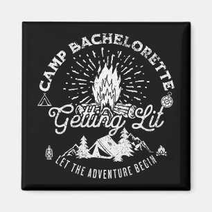 Camp Bachelorette Getting Lit Bride Party Matching Magnet