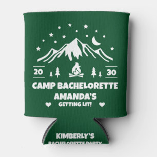 Camp Bachelorette Green Bridesmaid Can Cooler