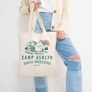 Camp Bachelorette Mountain Cabin Tote Bag