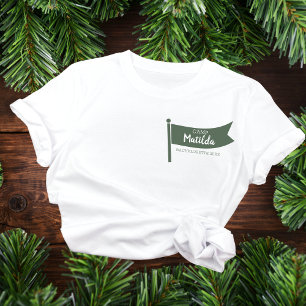 Camp Bachelorette Mountain Green Flag Camping T-Shirt