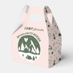 Camp Bachelorette Party Camping Bach Weekend Pink Favour Box
