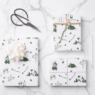 Camp Bachelorette Party Camping Bach Weekend  Wrapping Paper Sheet