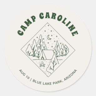 Camp Bachelorette Party Favor Classic Round Sticker