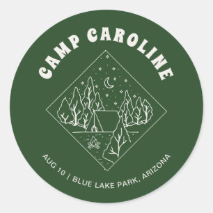 Camp Bachelorette Party Favour Classic Round Sticker