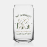 Camp Bachelorette Party Girls Camping Trip Custom Can Glass<br><div class="desc">Experience Adventure with Camp Bachelorette Party Custom Gifts! Gear up for an unforgettable bachelorette party that blends outdoor excitement with personalised style. This custom merchandise is the perfect addition to your camp-themed celebration, adding a touch of elegance and individuality to your bach trip. Elevate your camping experience with this custom...</div>