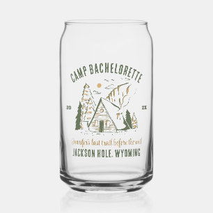 Camp Bachelorette Party Girls Camping Trip Custom Can Glass