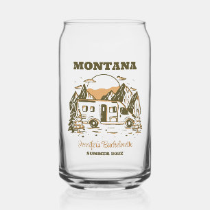 Camp Bachelorette Party Girls Trip Glamping Custom Can Glass