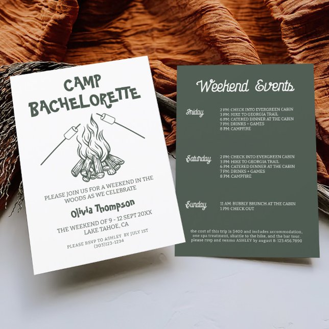 Camp Bachelorette Party Invitation (Creator Uploaded)