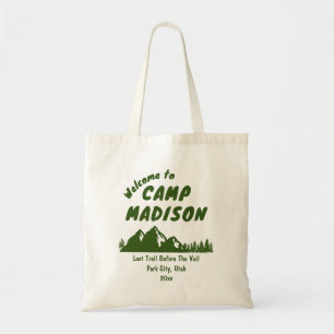 Camp Bachelorette Party Mountain Bach Camping Hike Tote Bag