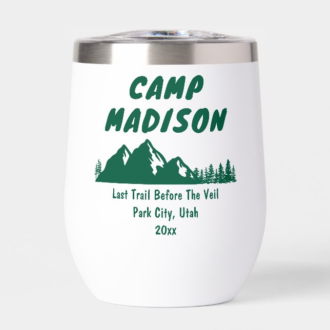 Camp Bachelorette Party Mountain Camping Hiking (Front)