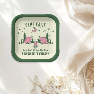 Camp Bachelorette Party Paper Plate