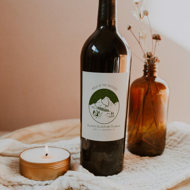 Camp Bachelorette Party Personalised Wine Label (Creator Uploaded)