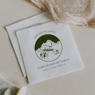 Camp Bachelorette Party Theme Napkins