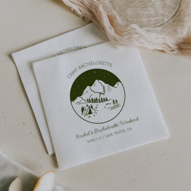 Camp Bachelorette Party Theme Napkins (Creator Uploaded)