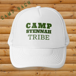 Camp Bachelorette Personalized Green Trucker Hat