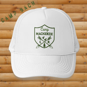 Camp Bachelorette Retro Badge Personalised Trucker Hat