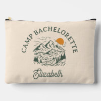 Camp Bachelorette Retro Mountain Custom Name