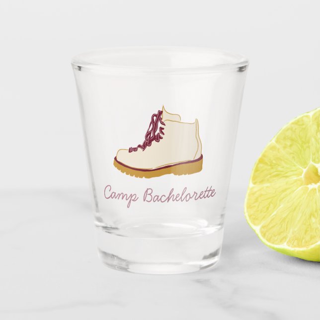 Camp Bachelorette  Shot Glass (Front)