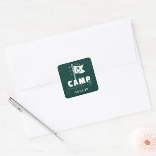 Camp Bachelorette Square Sticker