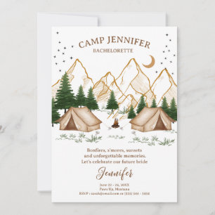 Camp Bachelorette Weekend Adventure Invitation